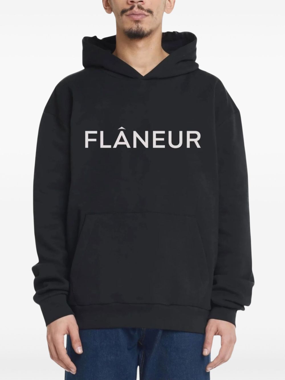 FLÂNEUR logo-print hoodie - Black