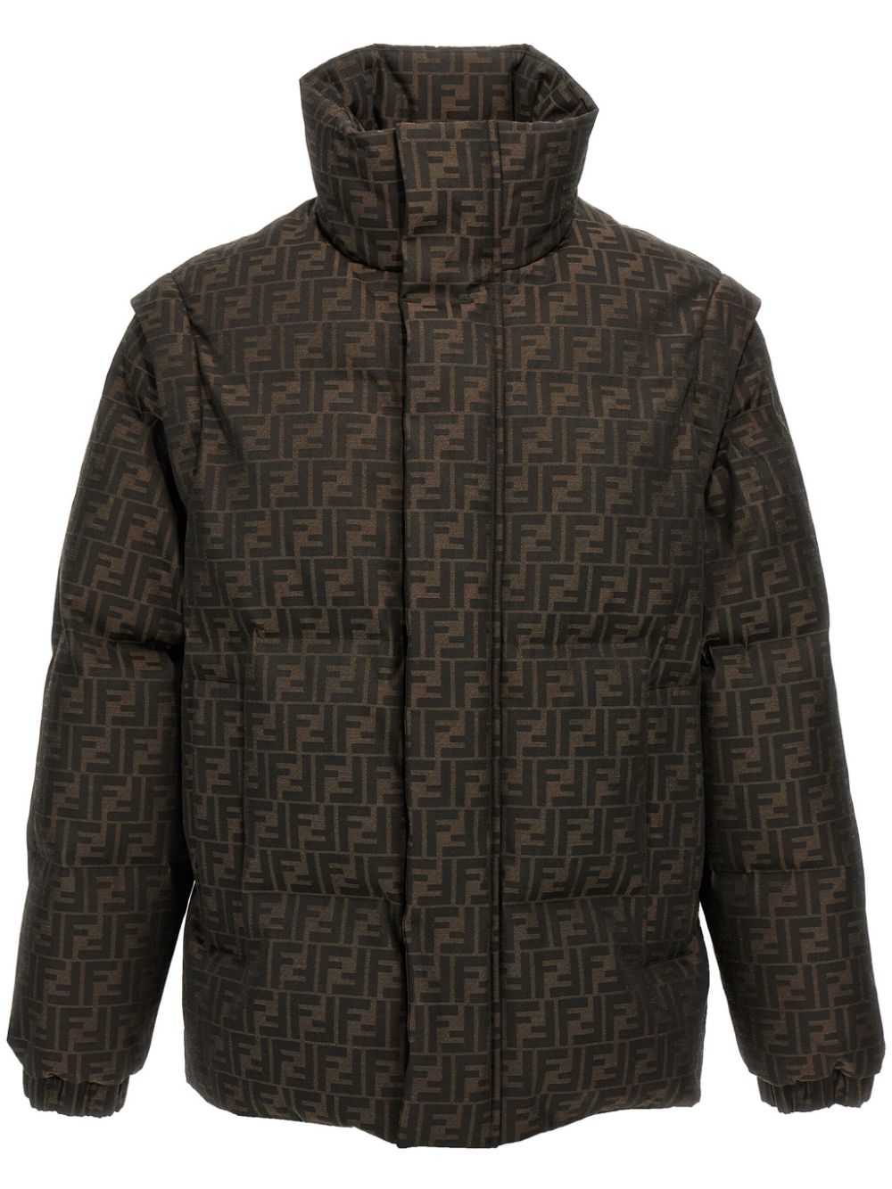 FENDI FF down jacket - Brown