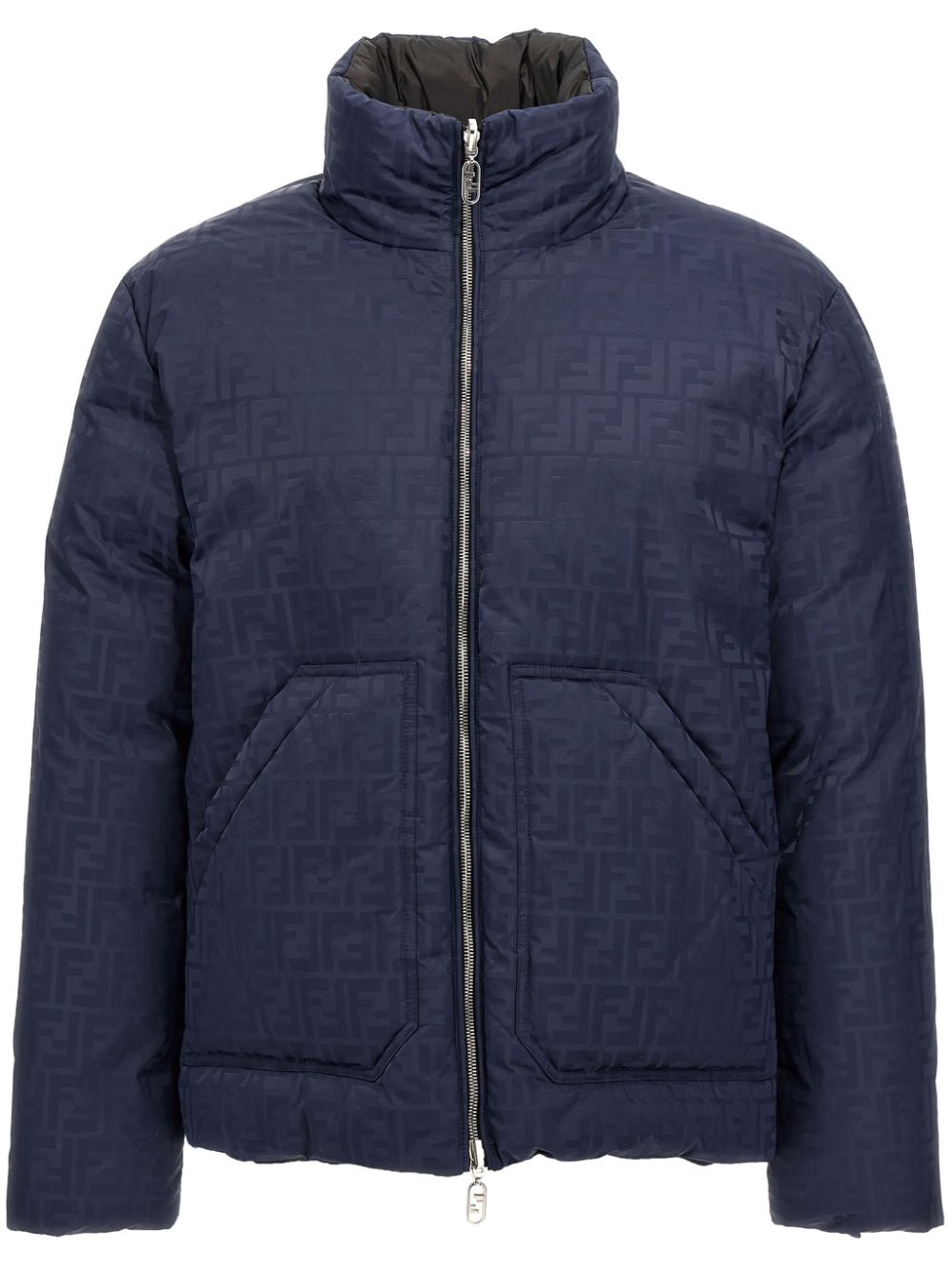 FENDI FF reversible down jacket - Blue