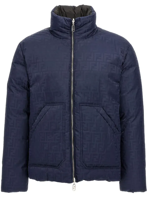 FENDI FF Reversible Down Jacket Blue FARFETCH IE