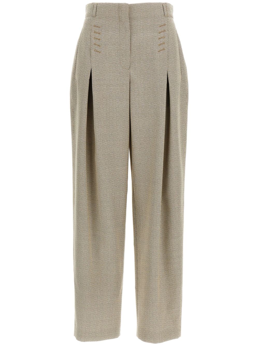 FENDI micro-check trousers - Neutrals