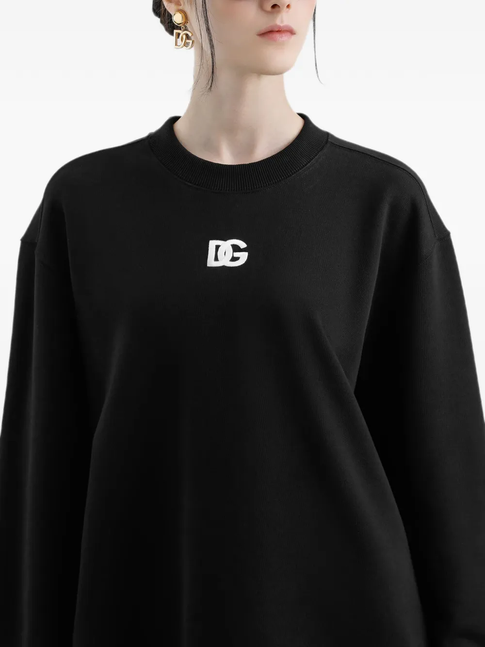 Dolce & Gabbana Trui met geborduurd DG-logo Zwart