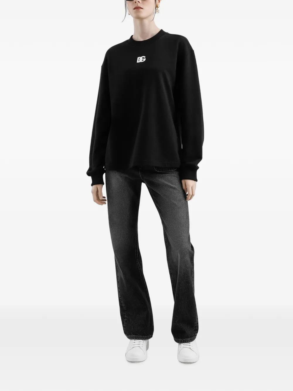 Dolce & Gabbana Trui met geborduurd DG-logo Zwart