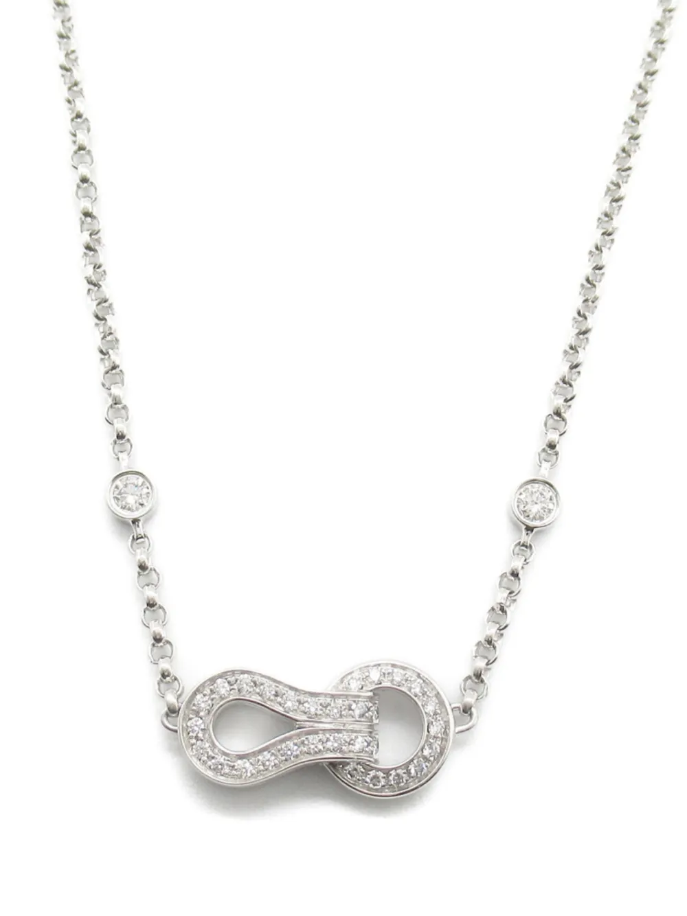 Cartier 2010s Agraff ダイヤモンド ネックレス 18Kホワイトゴールド - シルバートーン Cartier 2010s Agraff ダイヤモンド ネックレス 18Kホワイトゴールド - シルバートーン