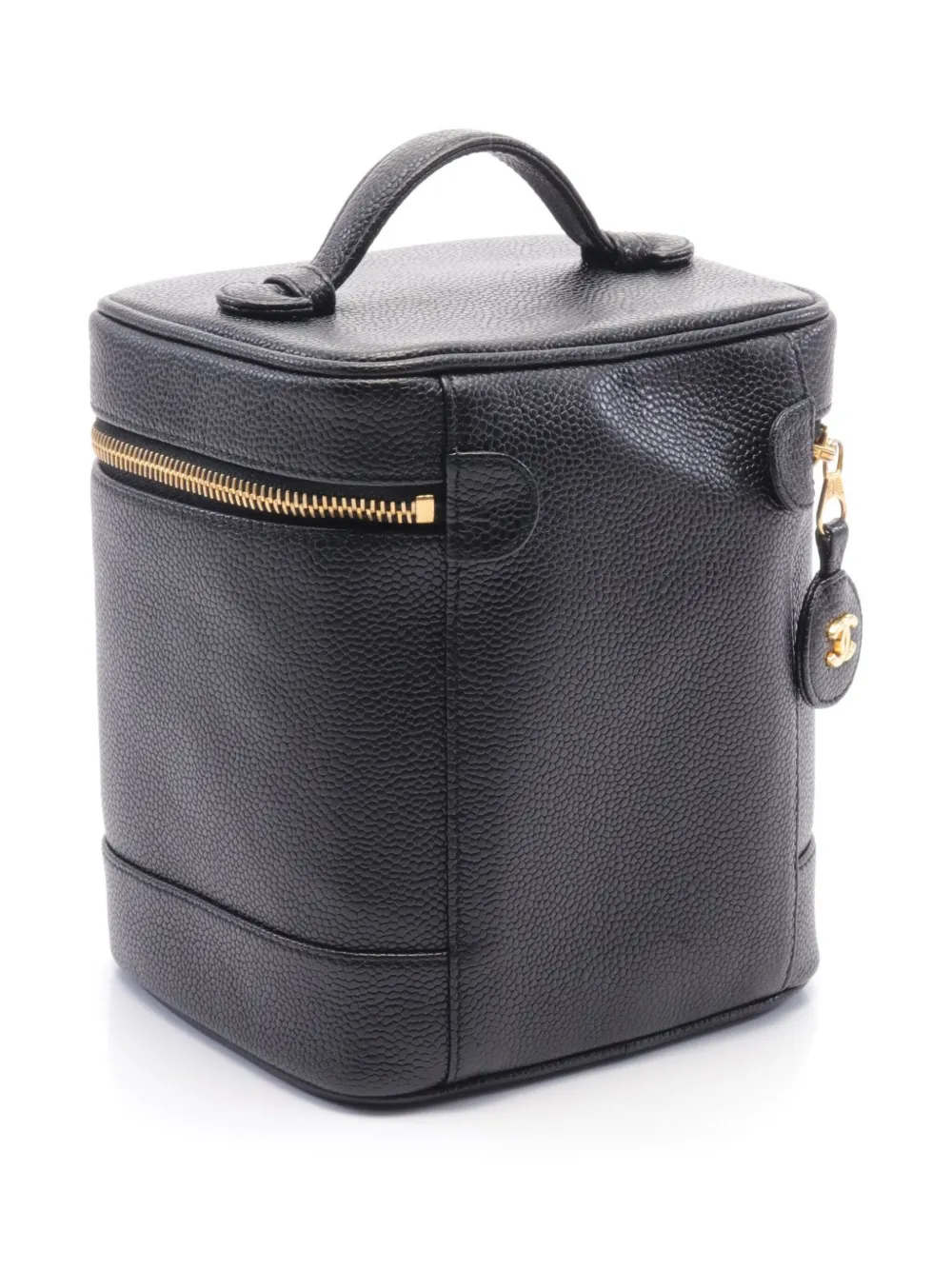 CHANEL Pre-Owned 1994-1996 Vanity handtas met CC-stiksel - Zwart