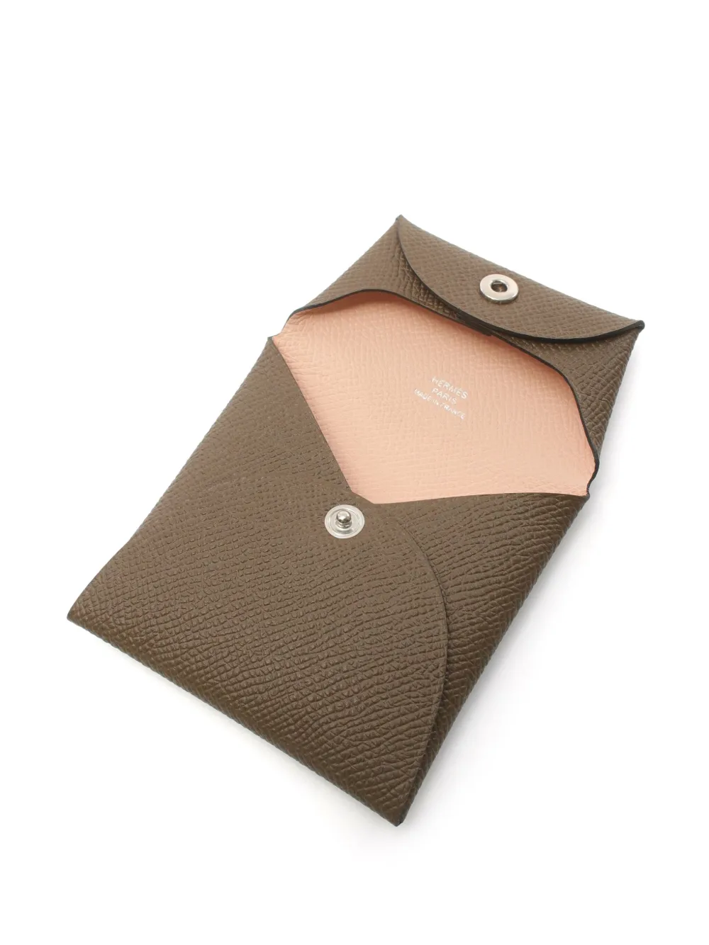 Pre-owned Hermes 2018 Bastia Coin Purse In Brown
