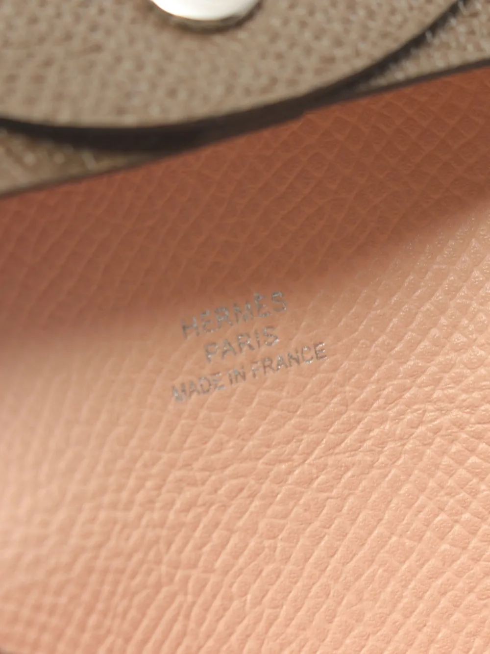 Pre-owned Hermes 2018 Bastia Coin Purse In Brown