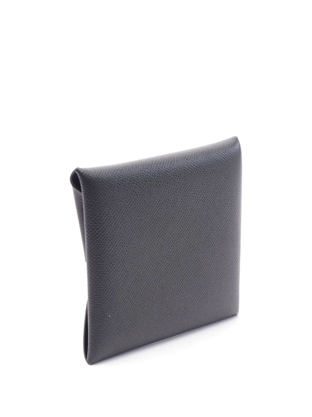 Pre-owned Hermes 2024 Bastia Coin Purse In Black