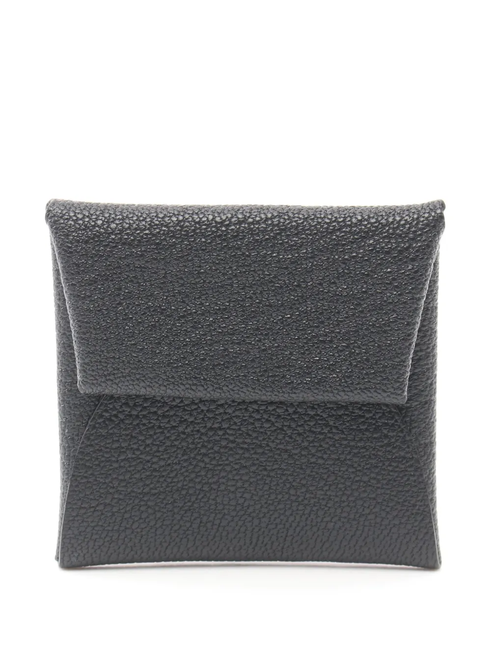 Pre-owned Hermes 2024 Bastia Coin Purse In Black