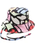 CHANEL Pre-Owned 1986-1988 printed bucket hat - Black