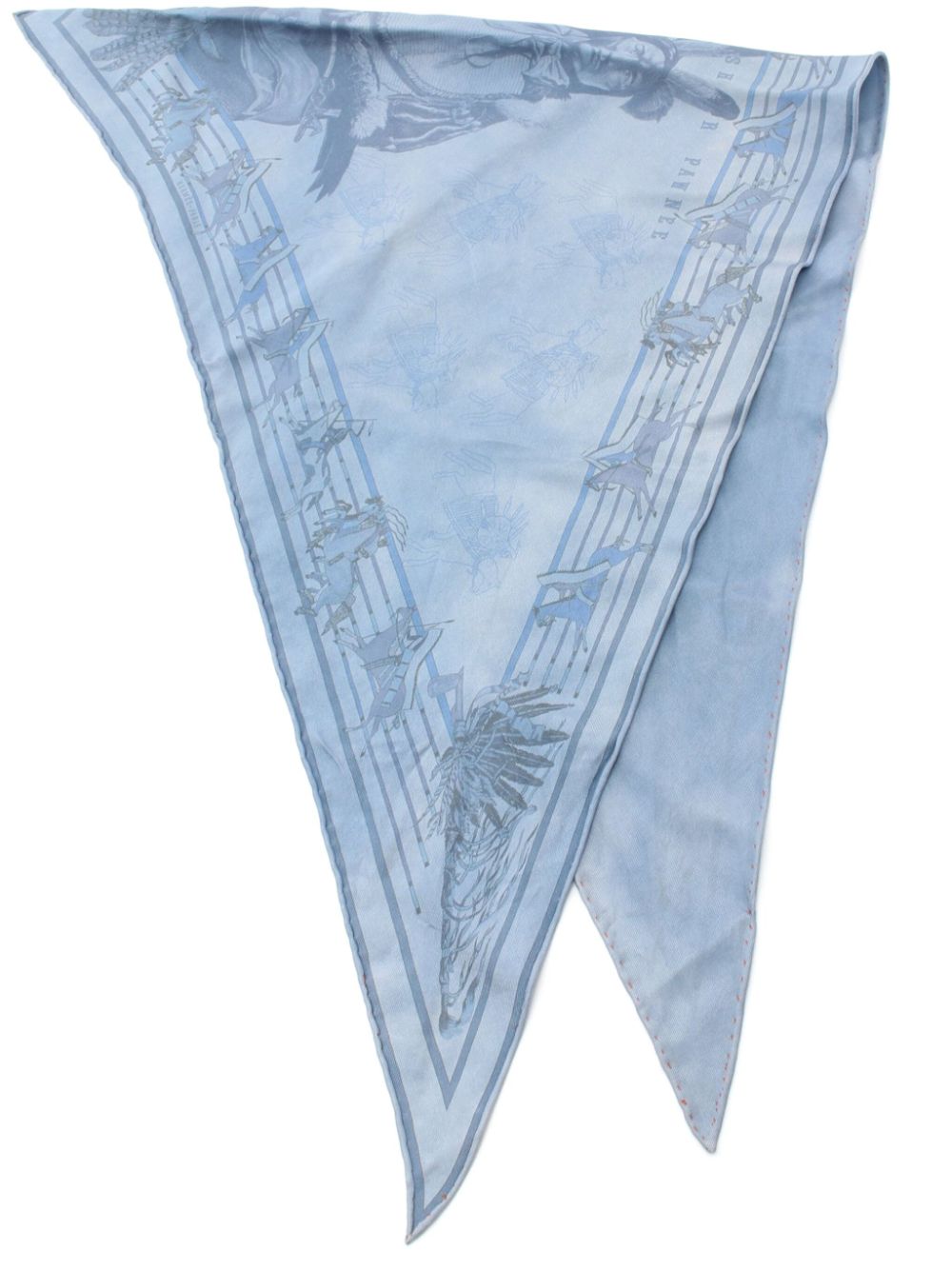 Hermès Pre-Owned 2000s Pani La Shar Pawnee scarf - Blue