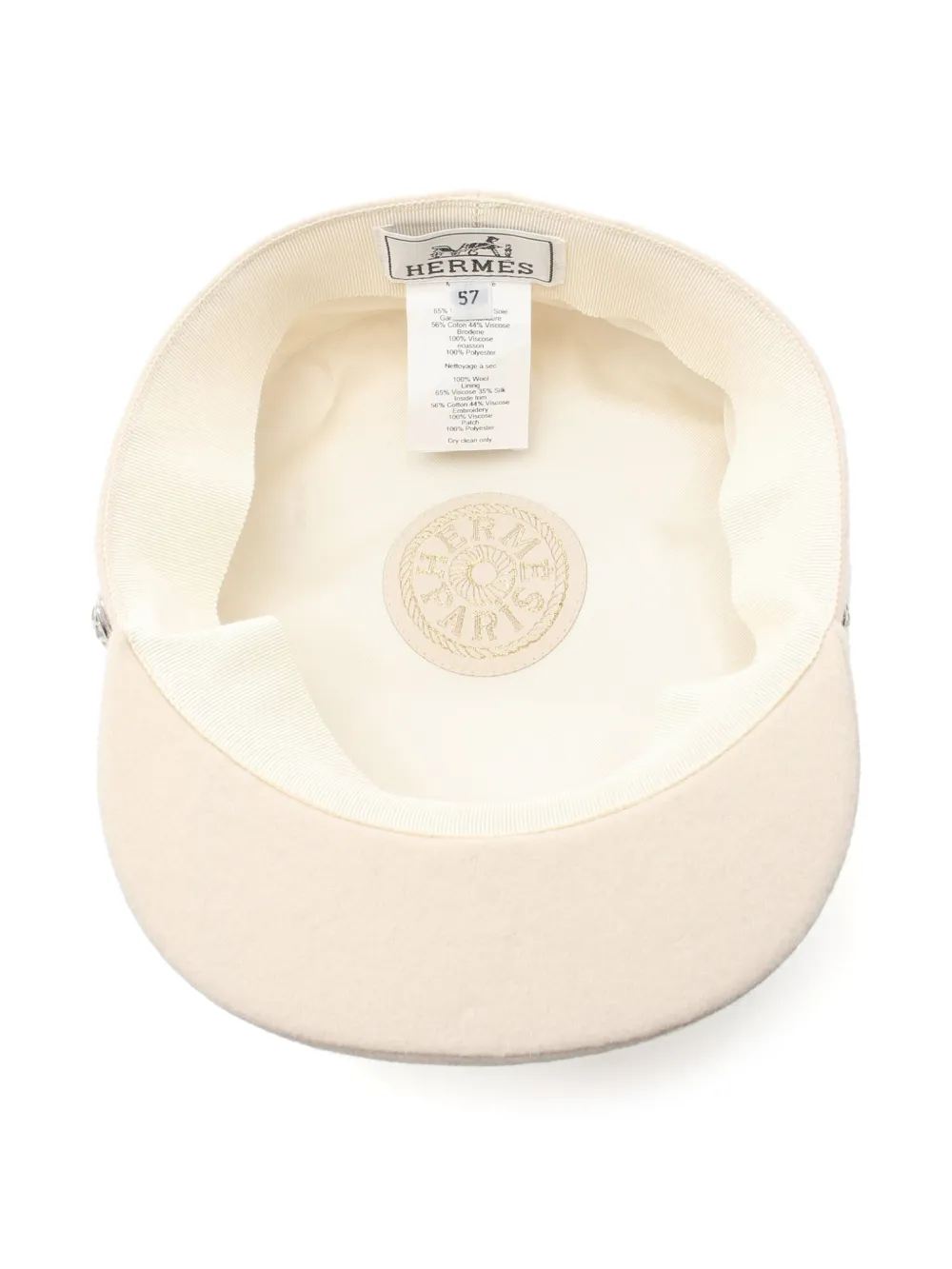 Pre-owned Hermes 2010s Kabul Cap In Neutrals