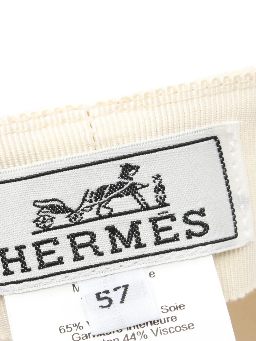 Pre-owned Hermes 2010s Kabul Cap In Neutrals