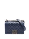 CHANEL Pre-Owned 2018 small Boy Chanel shoulder bag - Blue