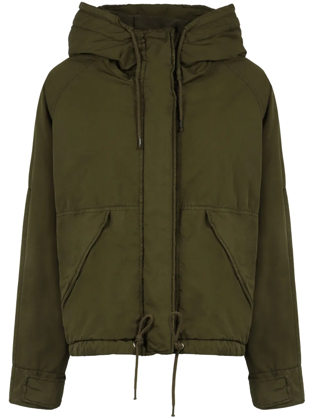 drawstring hooded jacket