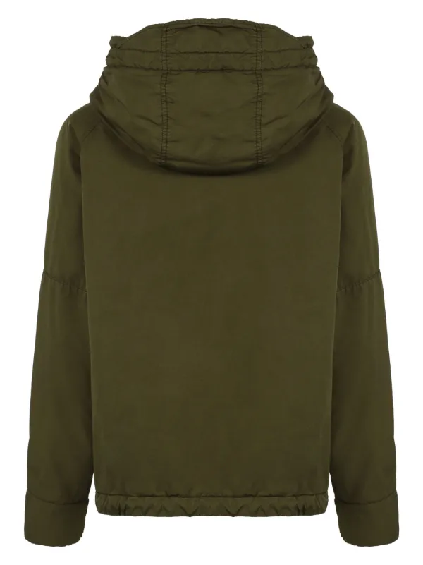 ASPESI Drawstring Hooded Jacket Green FARFETCH IN
