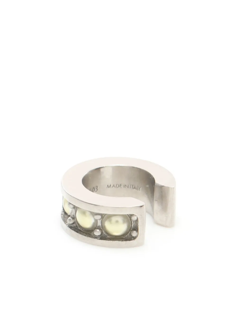 Louis Vuitton Pre-Owned 2023 oorcuff met imitatieparel - Zilver