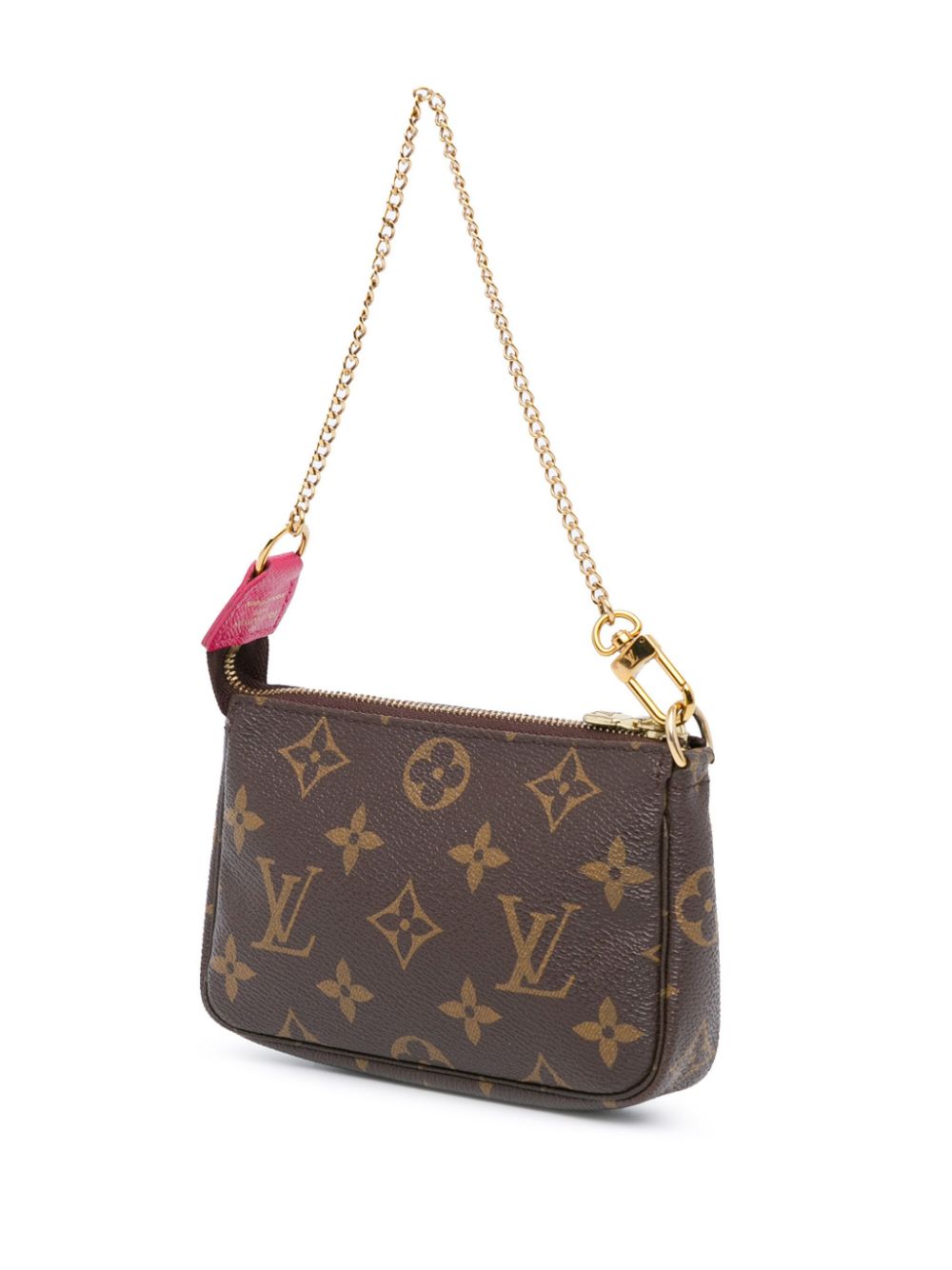 Louis Vuitton Pre-Owned 2017 Mini Monogram Giraffe Christmas Pochette Accessoires handtas - Bruin