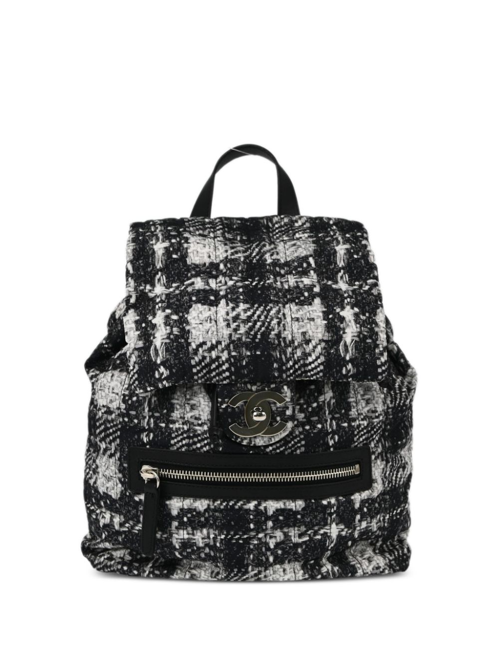 CHANEL Pre-Owned 2014 tweed backpack – Black