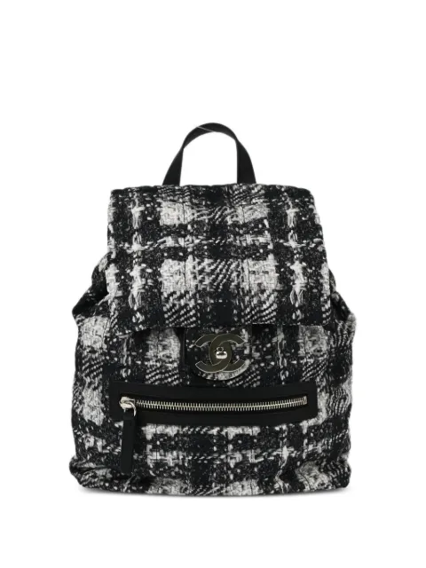 CHANEL Pre-Owned mochila de tweed 2014