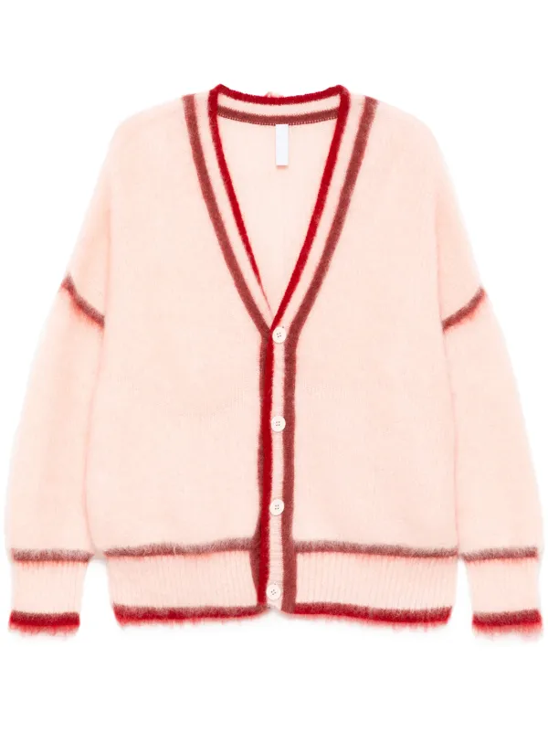 CFCL モヘア ピンク カーディガン CFCL モヘア ピンク カーディガン FLUTED MOHAIR CARDIGAN