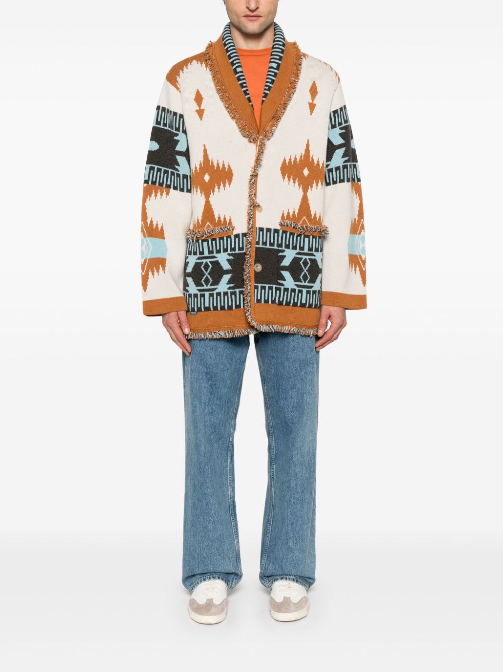 Alanui Icon Jacquard cardigan - Orange