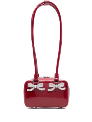Self-Portrait Leather Shoulder Bag | Red | FARFETCH AO