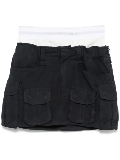 Alexander Wang logo-waistband mini skirt