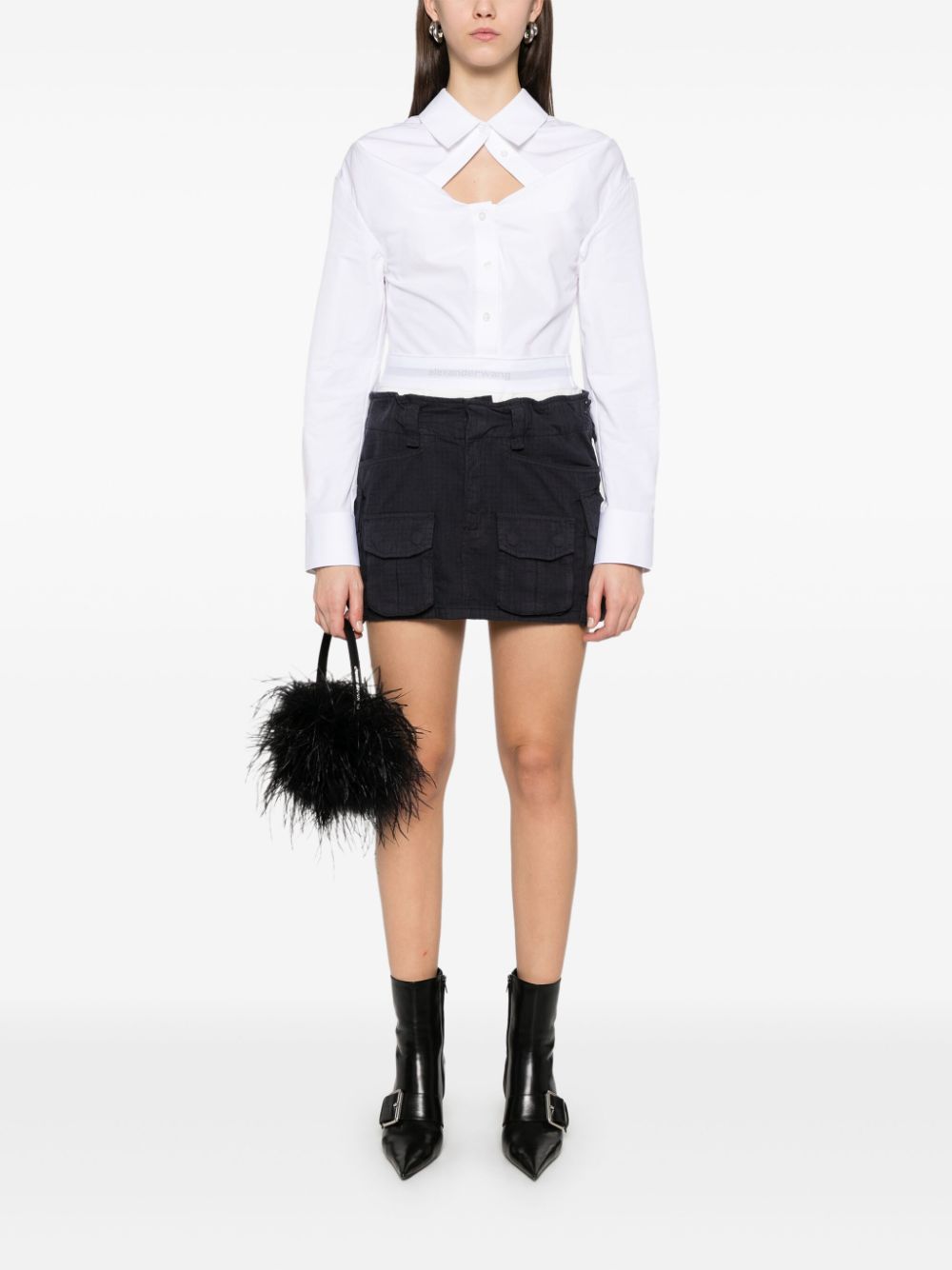 Alexander Wang Rok met logoband - Blauw