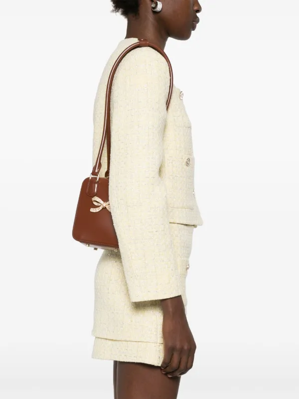self-portrait SS25158MBLBLUE 関税送料込 Self-Portrait Square Shoulder Bag | Brown | FARFETCH