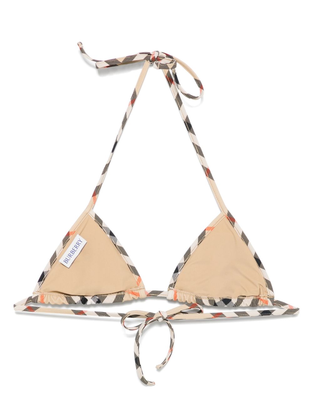 Burberry Geruite bikinitop - Beige