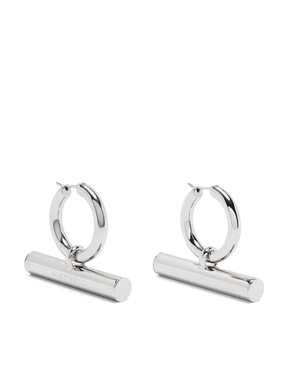 Alexander McQueen T-Bar hoop earrings - Silver