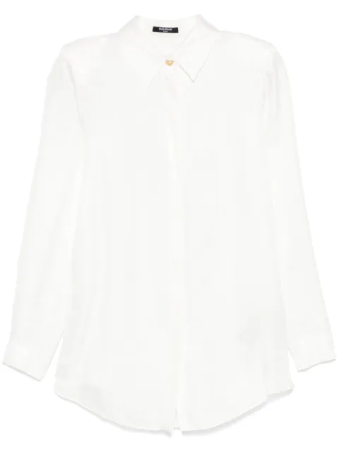 Balmain camisa con motivo en jacquard
