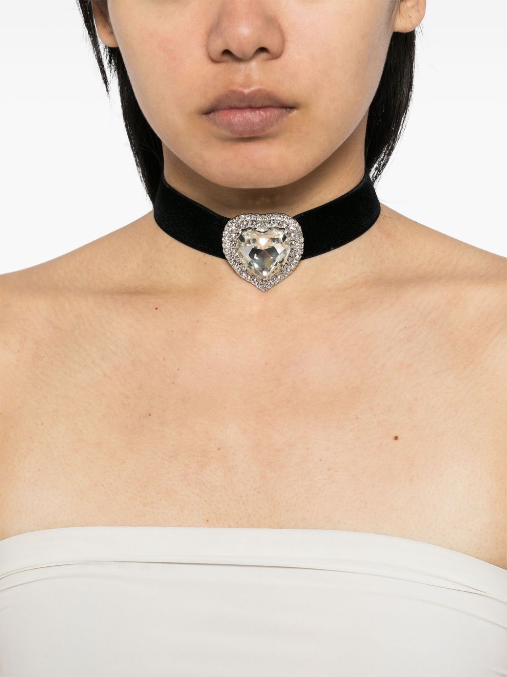 Jennifer Behr Cassidy ribbon necklace - Zwart