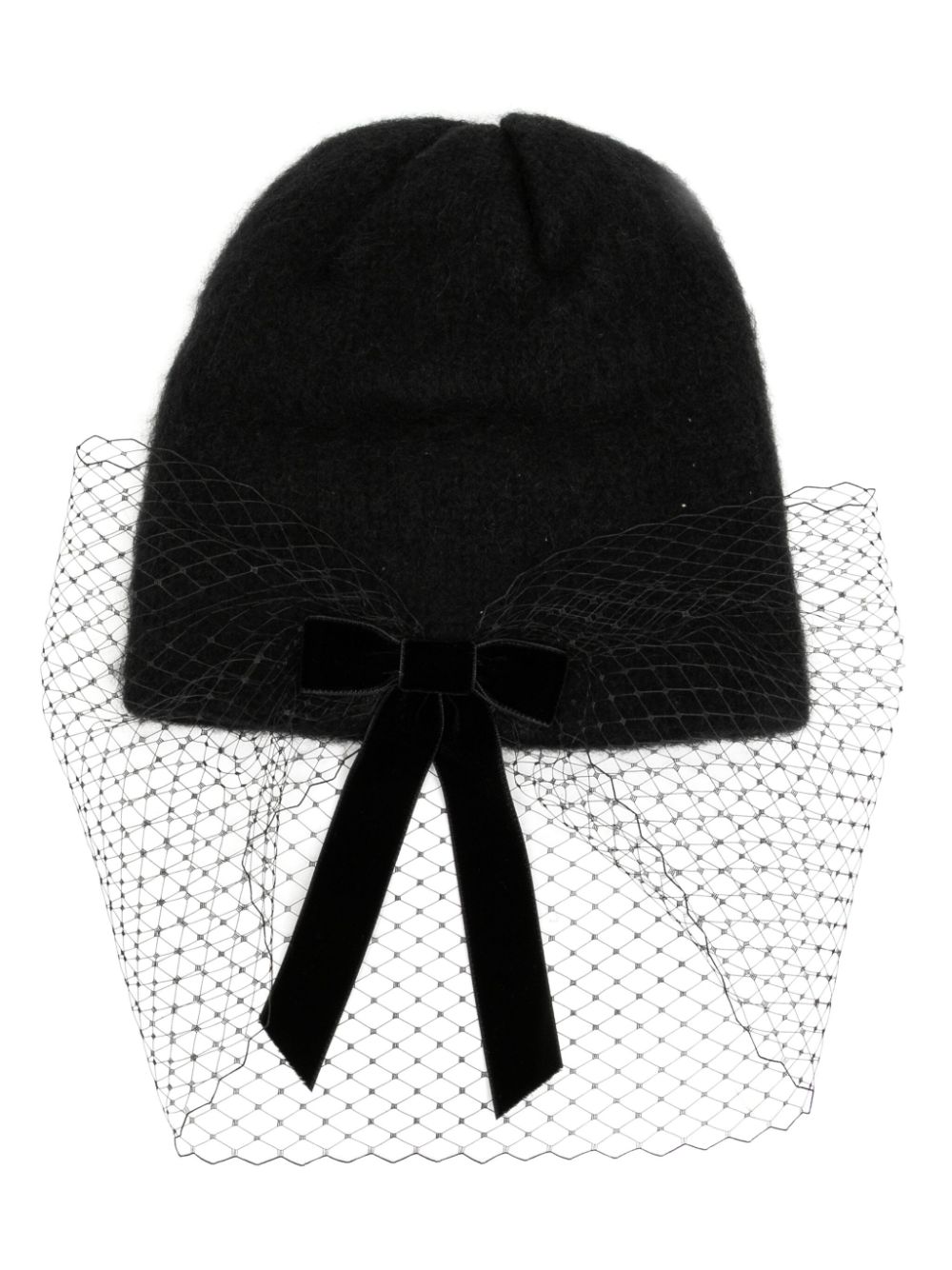 Jennifer Behr bow voilette beanie - BLACK