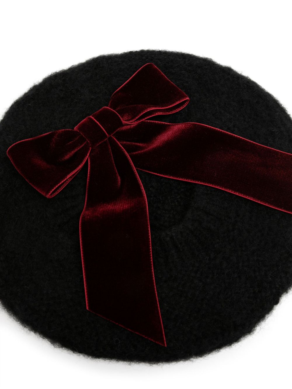 Jennifer Behr bow beret - Zwart