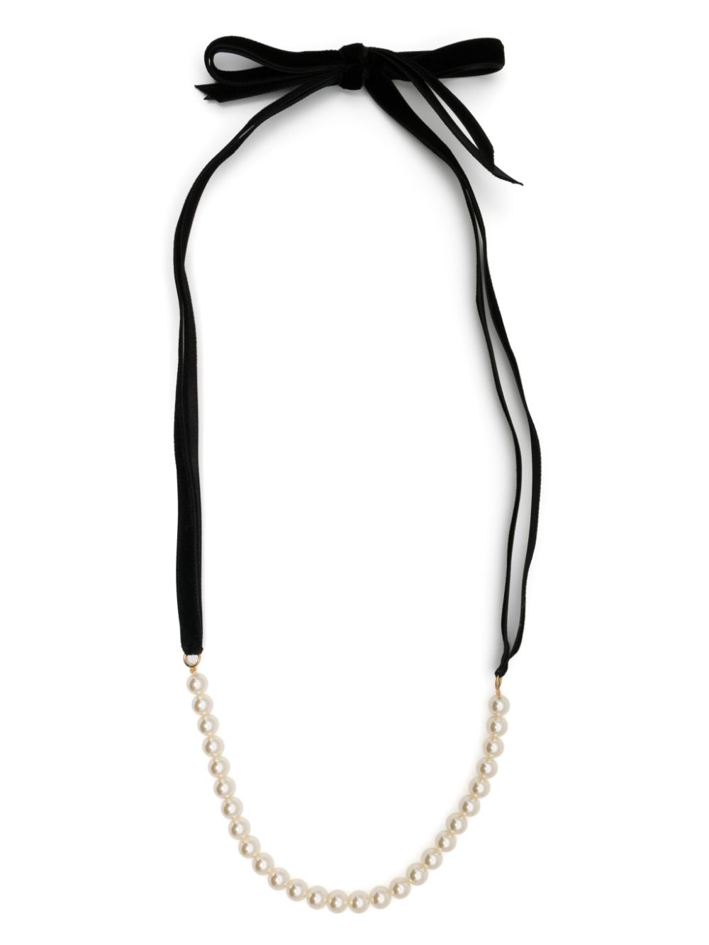 pearl ribbon necklace