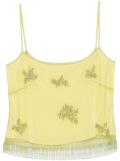 Blumarine bead-tassel top - Green