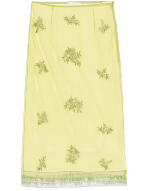 Blumarine jupe mi-longue à franges