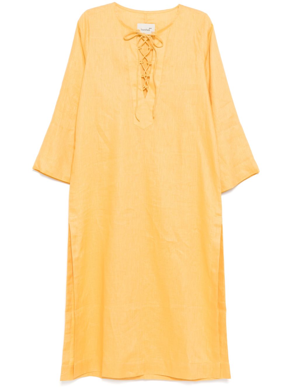 linen tied dress