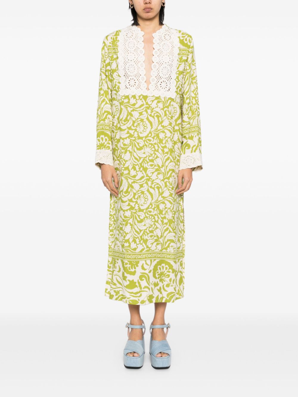 Bambah Verda kaftan dress - Groen