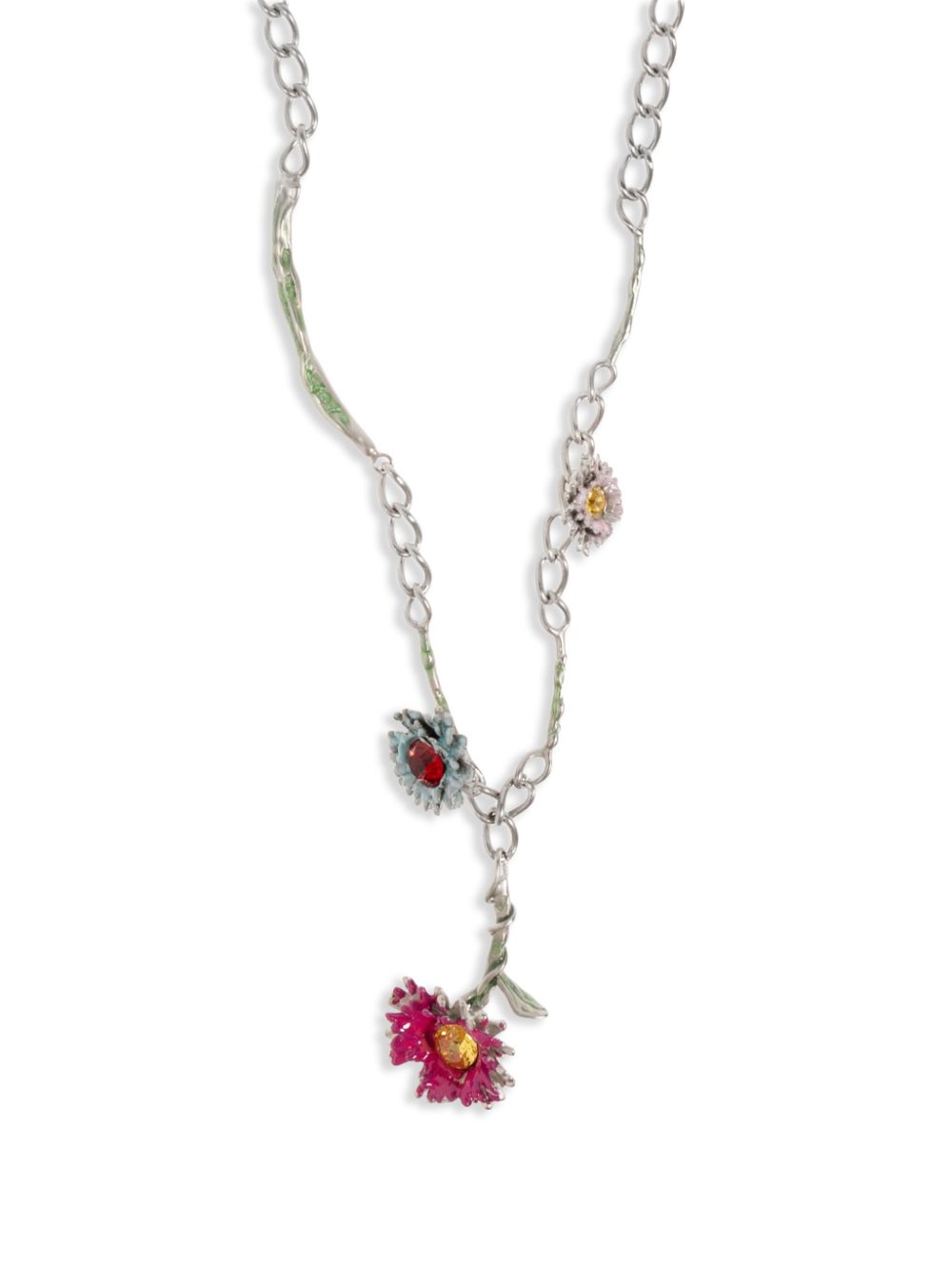 Marni flower-charm necklace - Goud