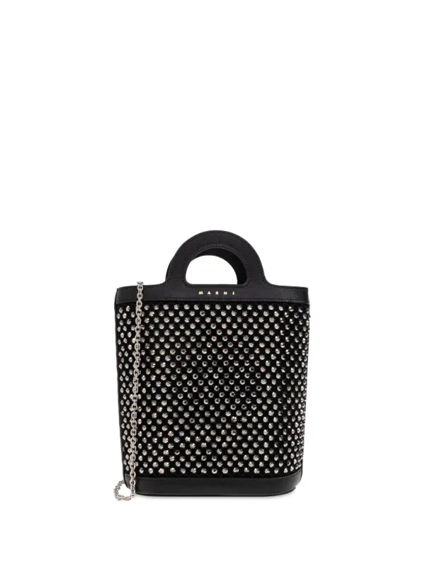 Marni Crystal-embellished Tote Bag in Black