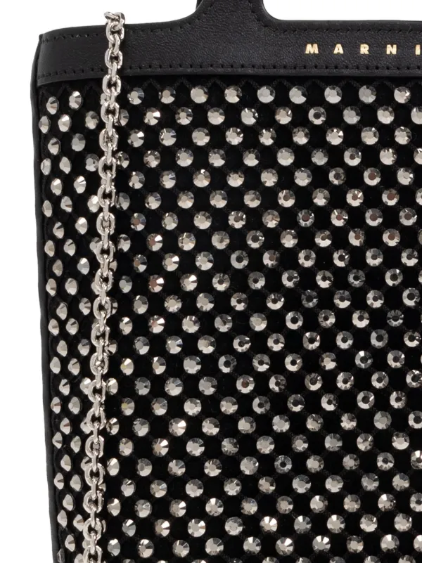 Marni ビジュートリム ハンドバッグ | ブラック | FARFETCH JP