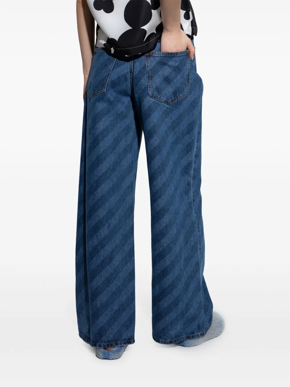Marni Gestreepte jeans Blauw