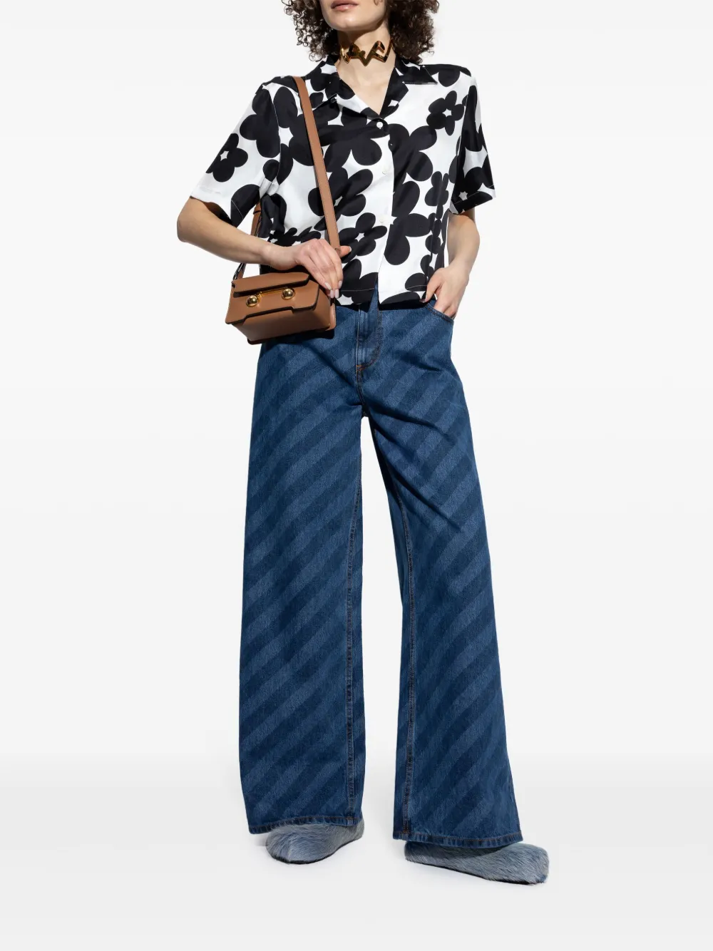 Marni Gestreepte jeans - Blauw