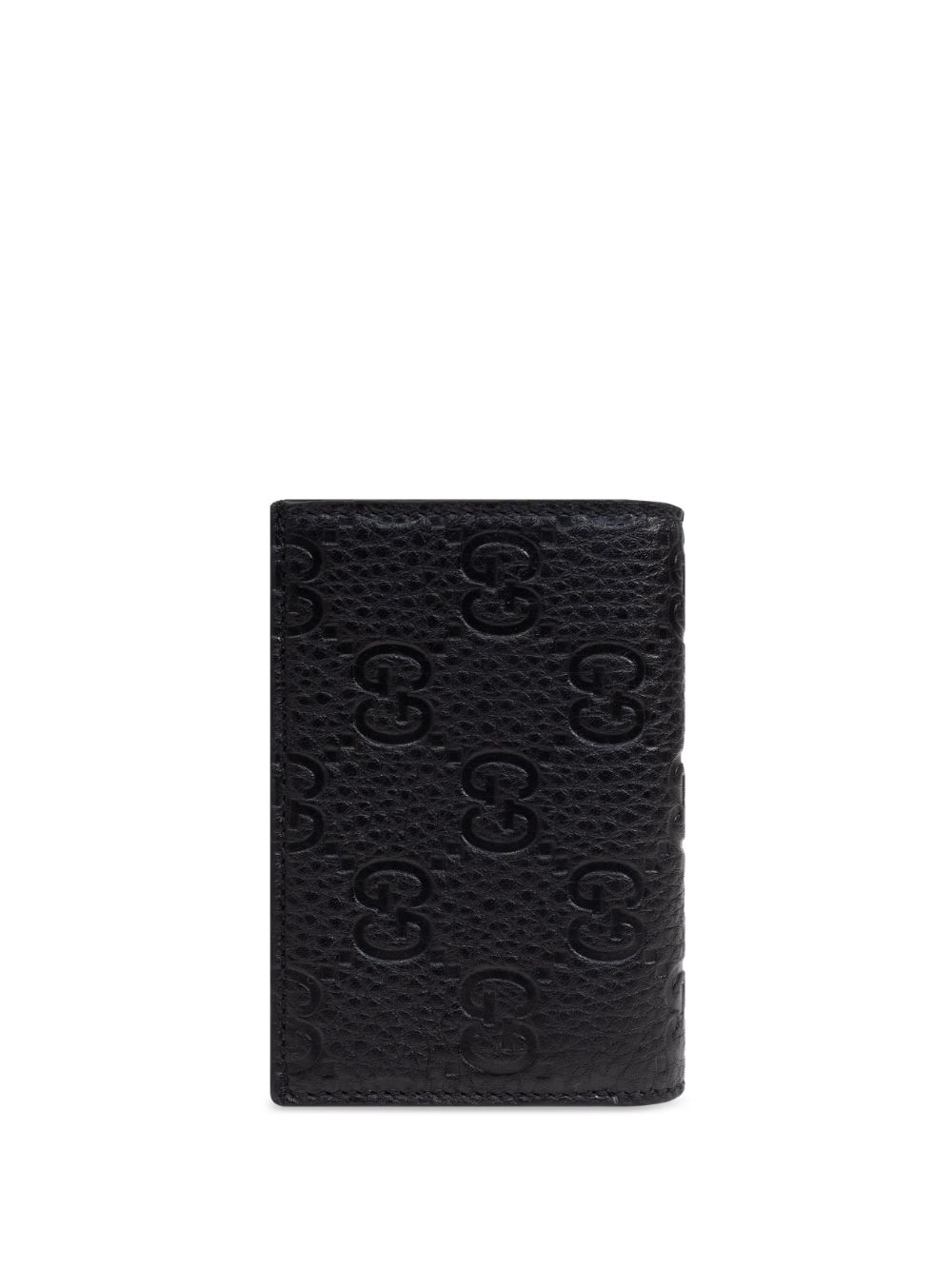 Gucci medium GG Emblem wallet - Zwart