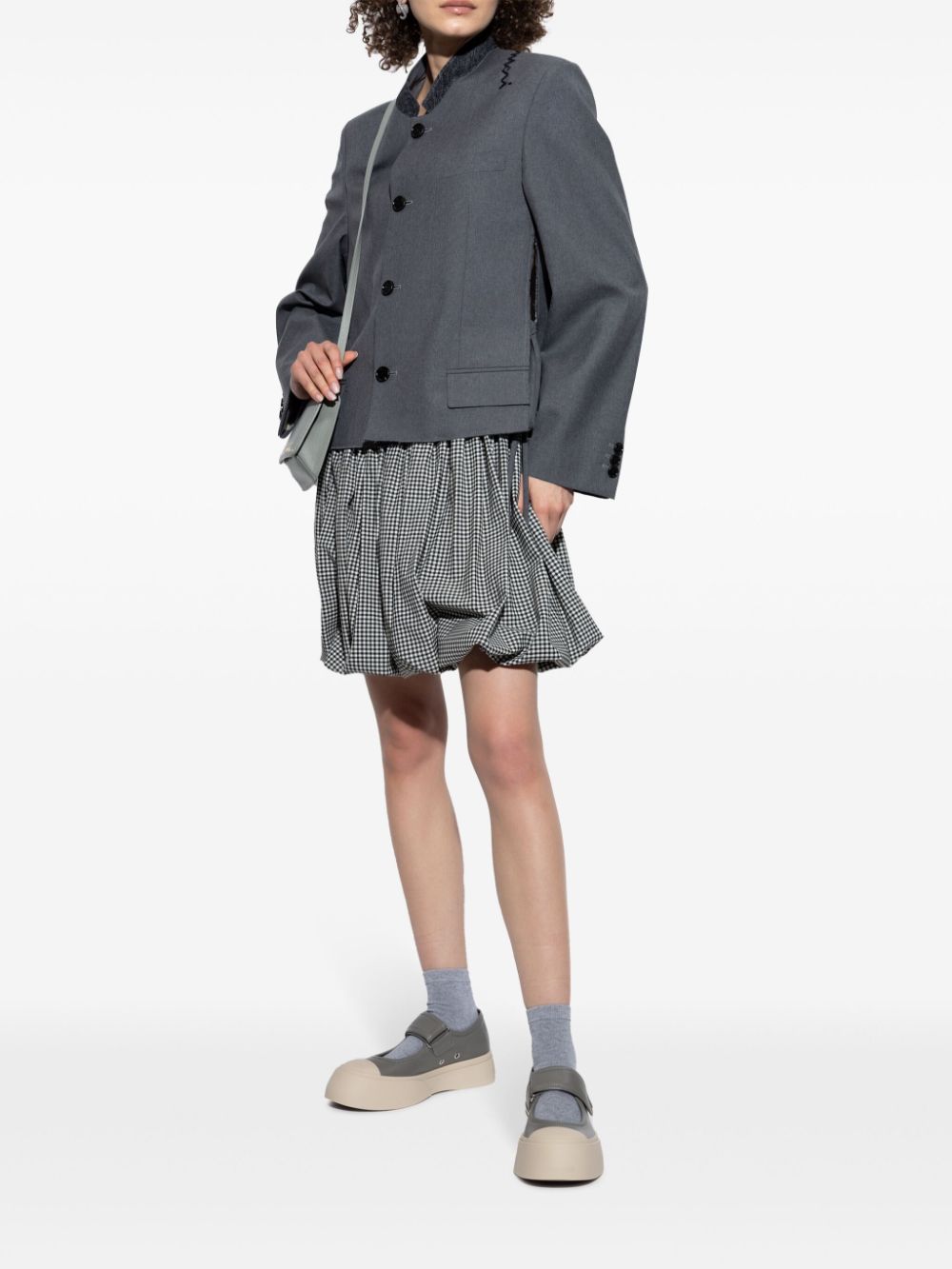 Marni checked mini skirt - Zwart