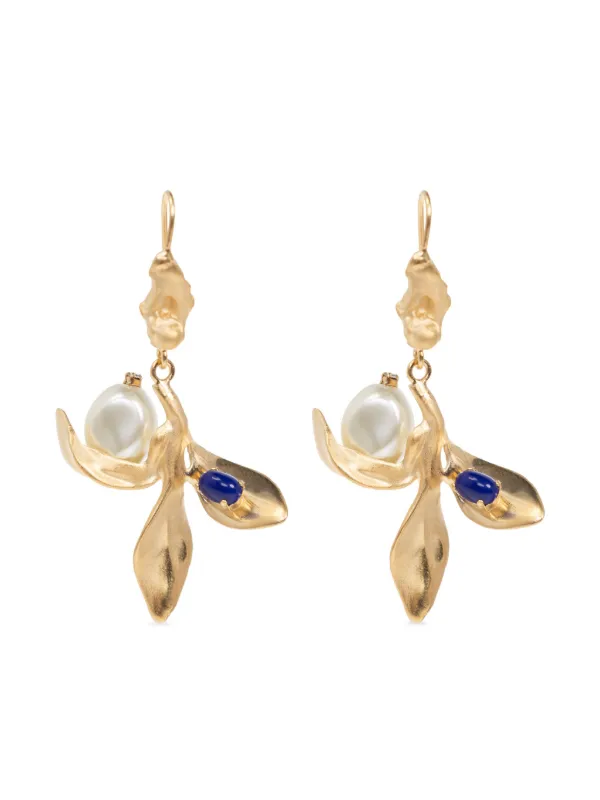 Marni Flower Delirium ピアス | ゴールドトーン | FARFETCH JP