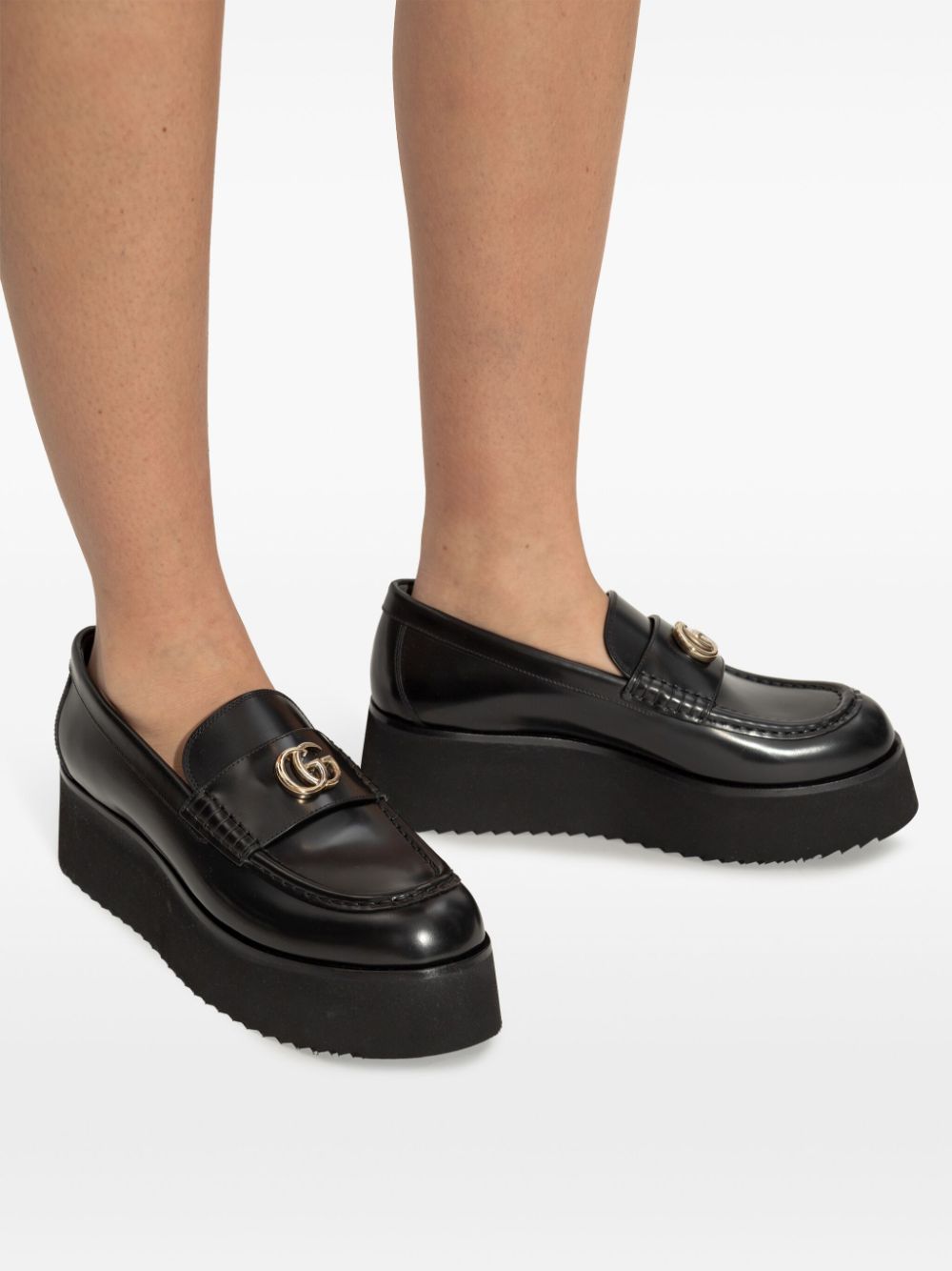 Gucci Loafers met GG detail Zwart